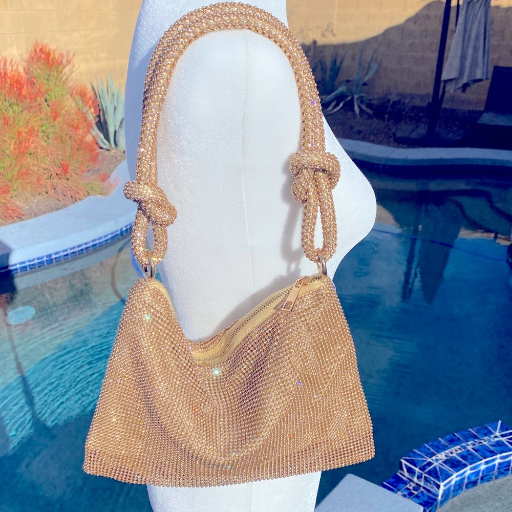 Gold and sparkly purse